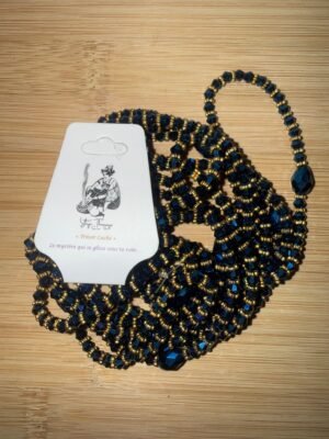 Bin-Bin perles bleue et doré